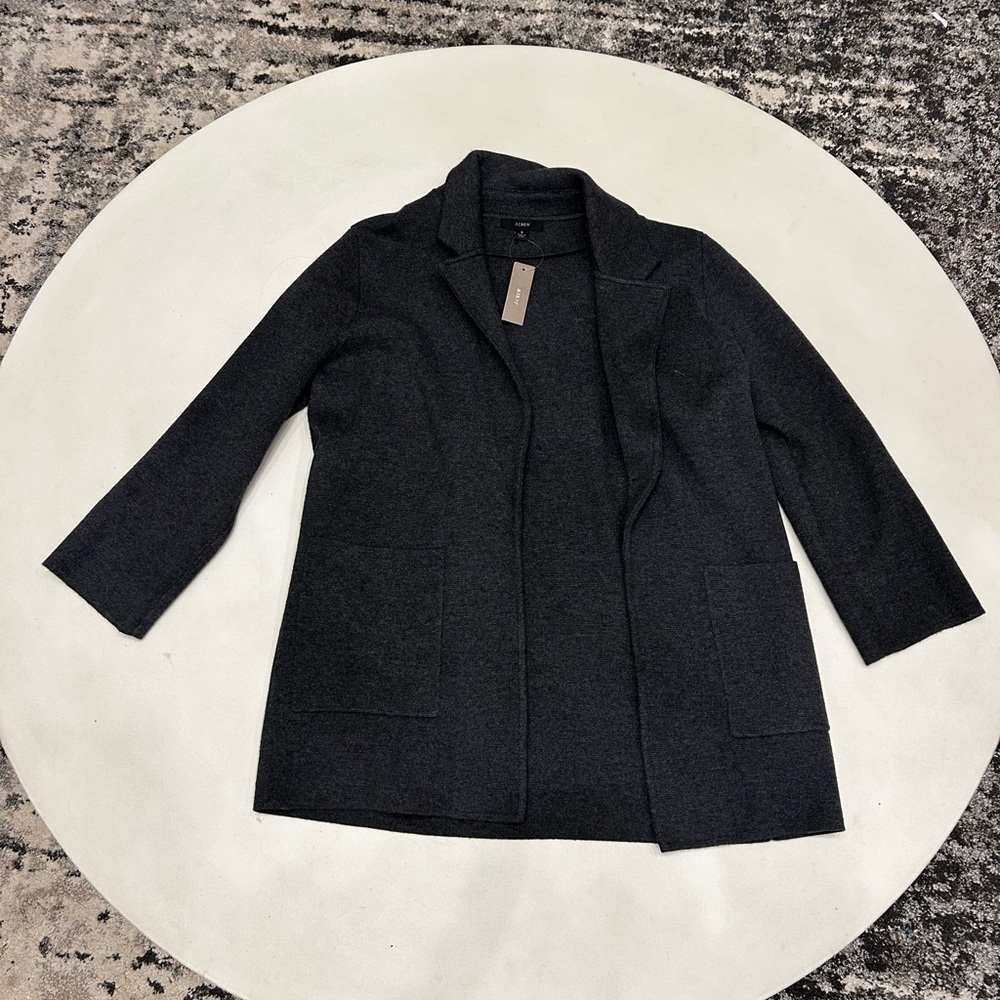 J. Crew Charcoal Gray Women's Sweater Blazer
